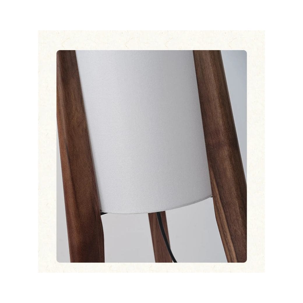 Lampadaire d'Angle Rétro en Bois Japonais