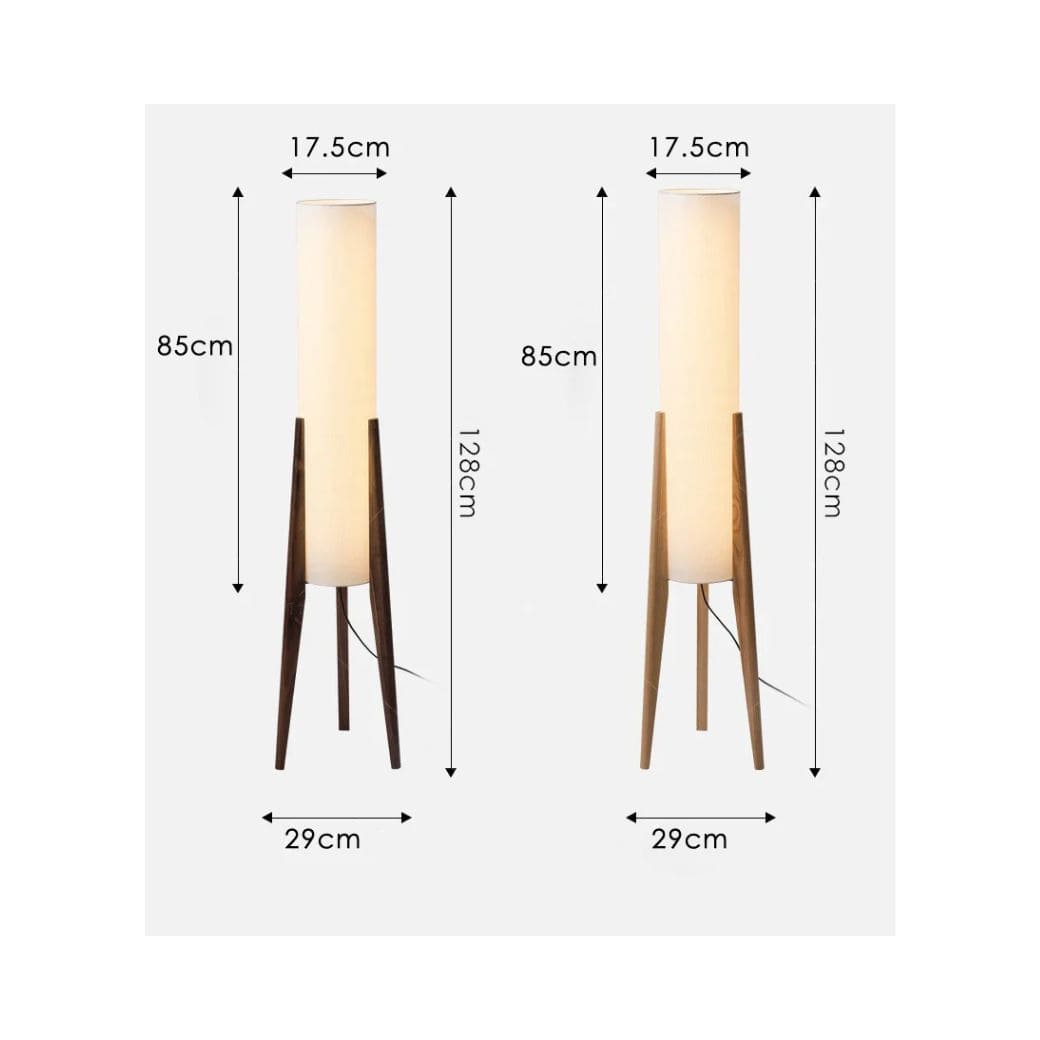 Lampadaire d'Angle Rétro en Bois Japonais