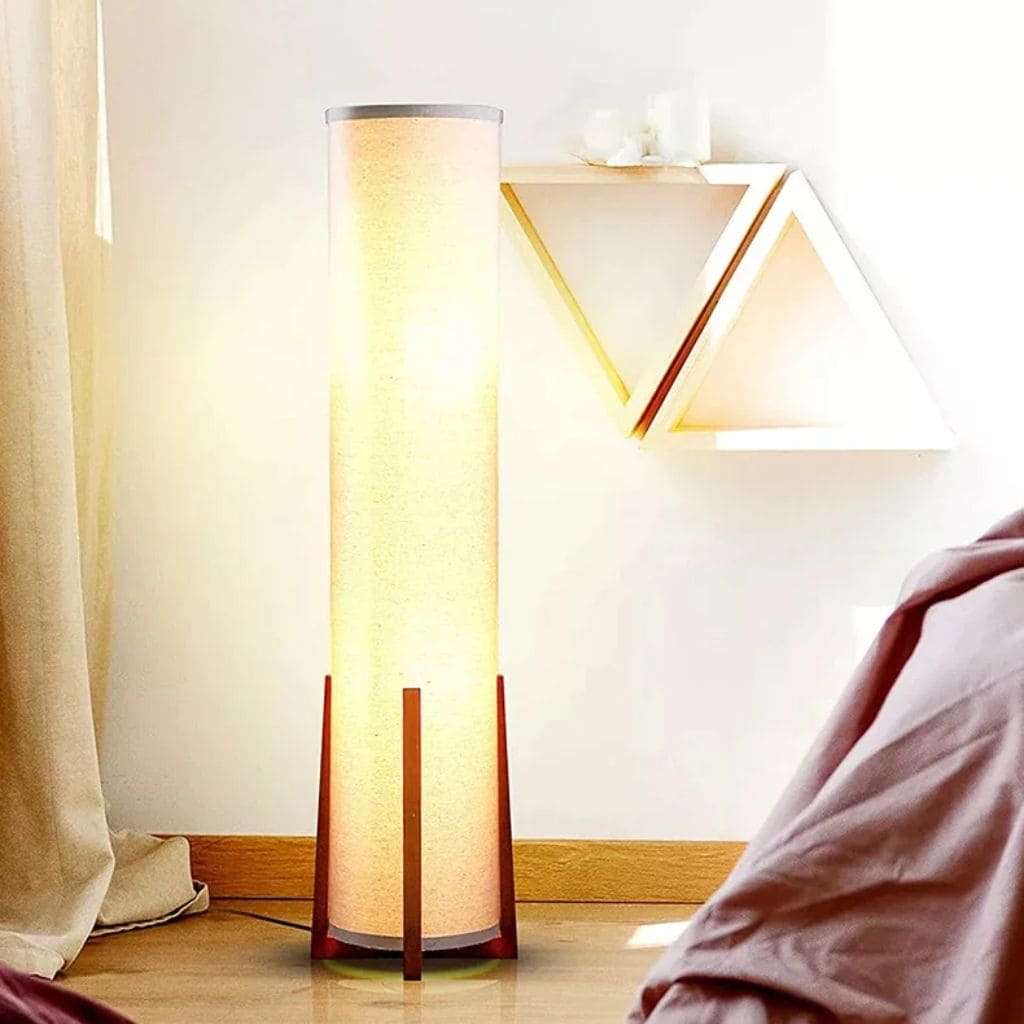 Lampe de Sol Japonaise en Tissu