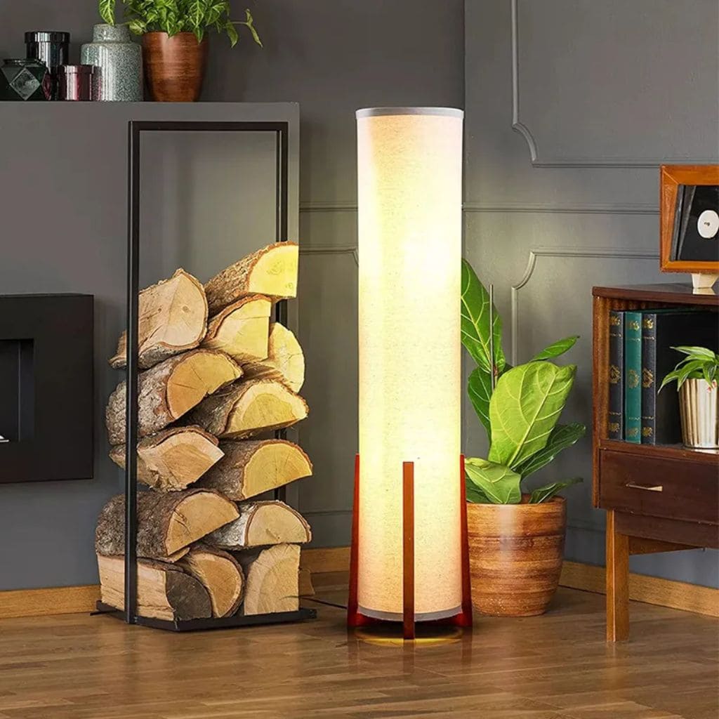 Lampe de Sol Japonaise en Tissu