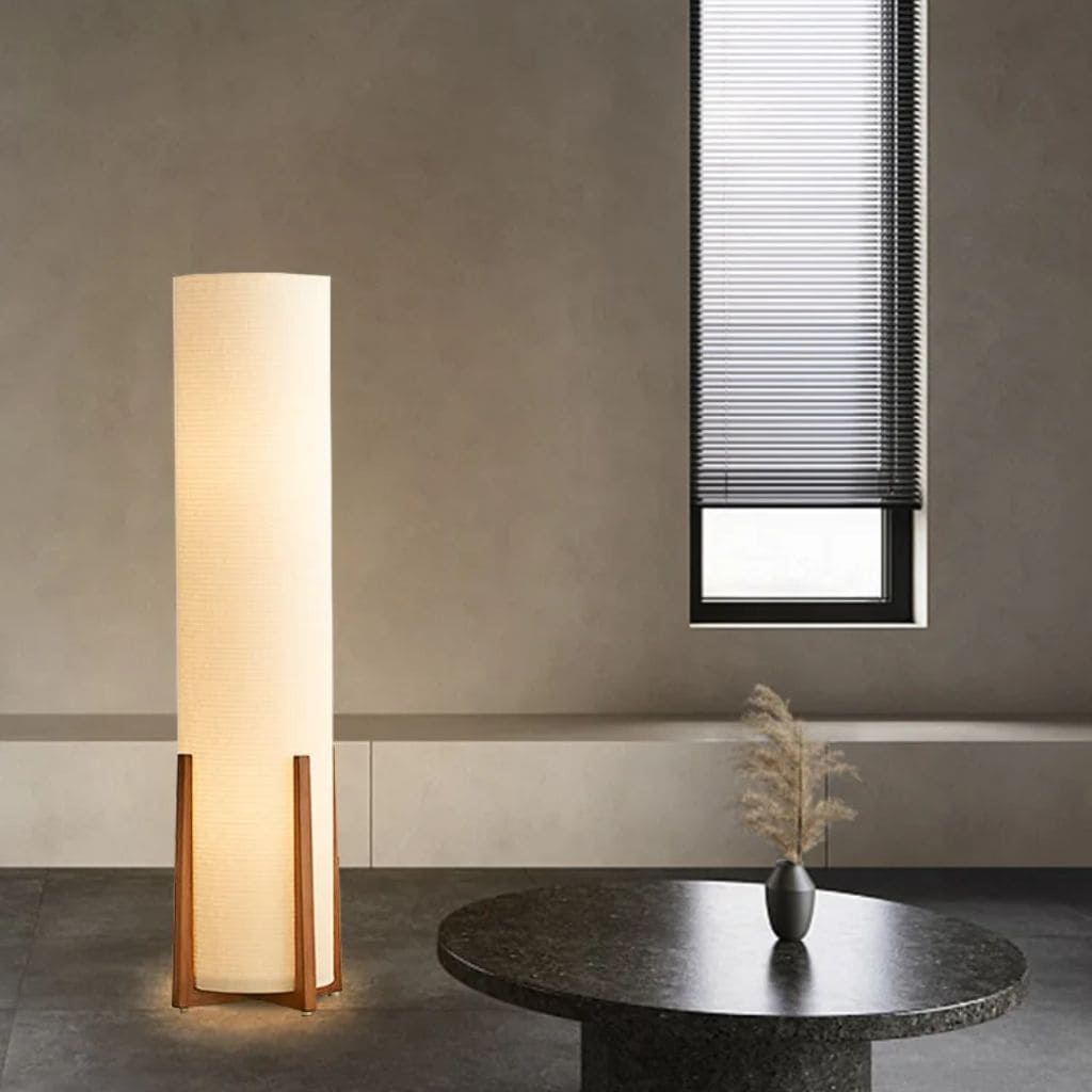 Lampe de Sol Japonaise en Tissu