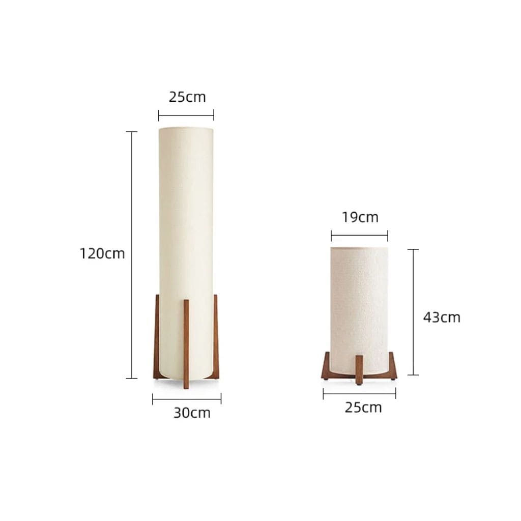 Lampe de Sol Japonaise en Tissu