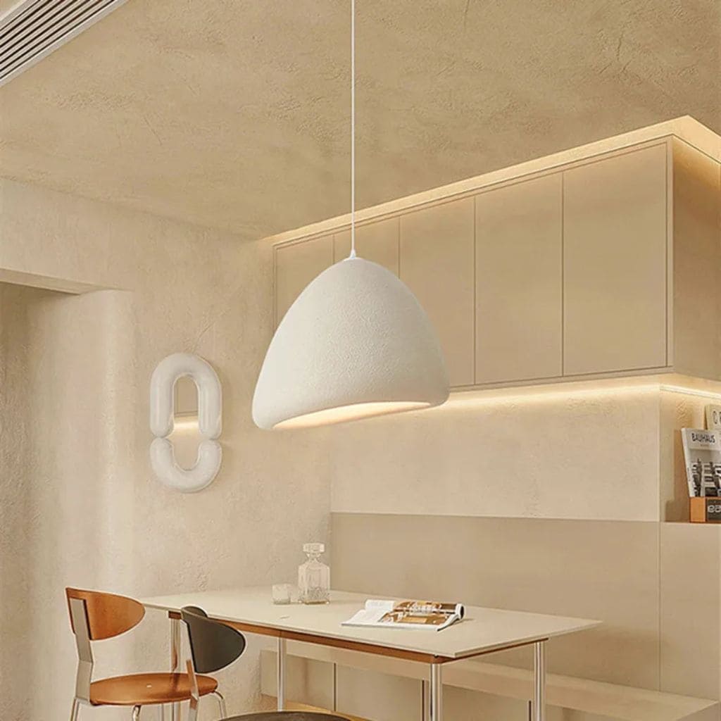 Suspension Luminaire  LED Japonaise Wabi Sabi Vent Moderne