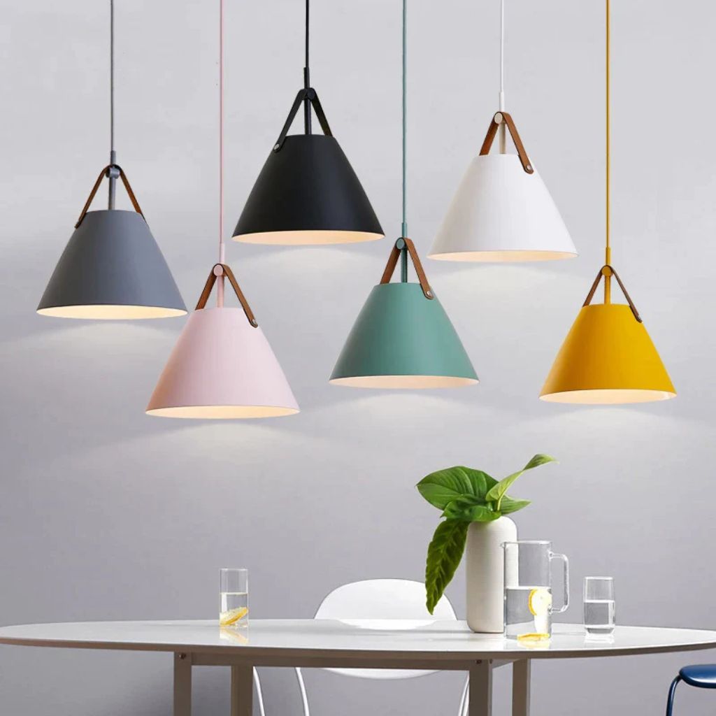 Suspension Luminaire  LED à Ceinture Métallique