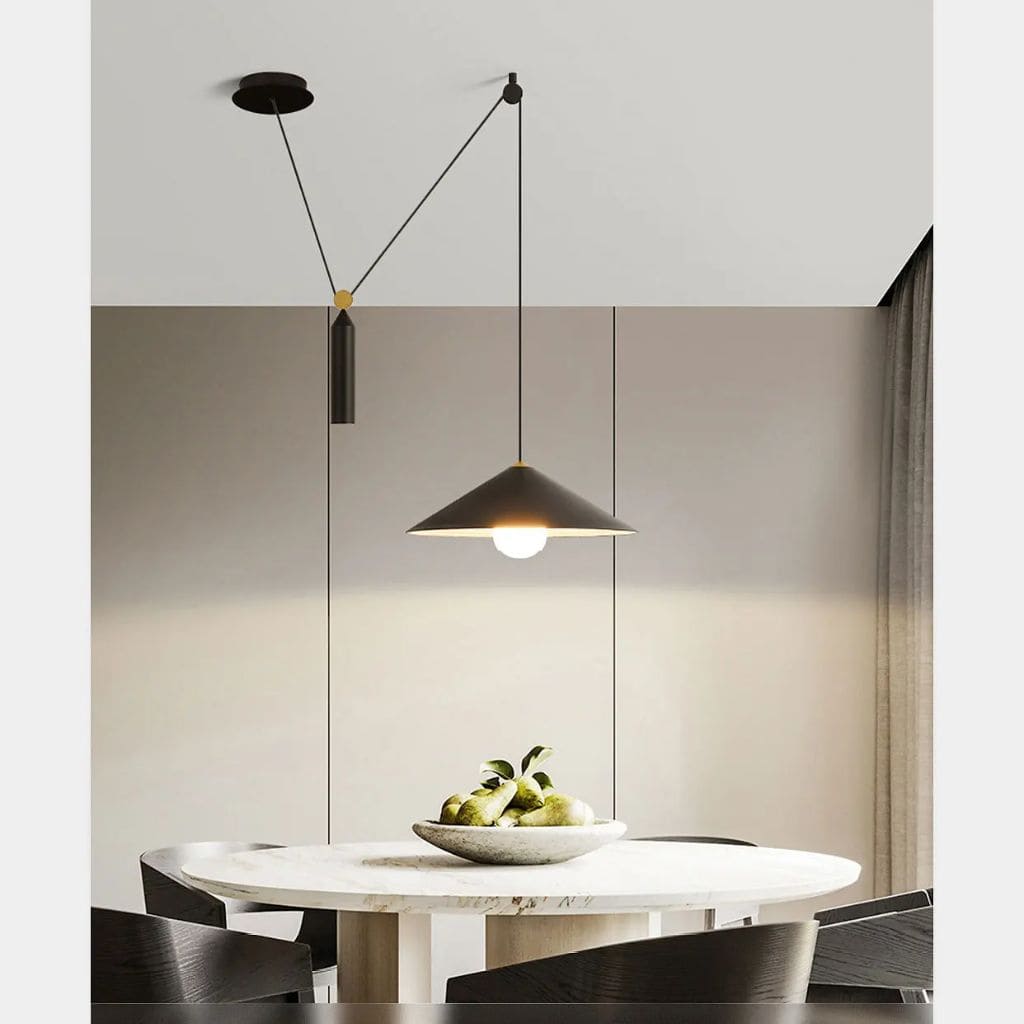 Suspension Luminaire à Poulie Nordique Industrielle LED