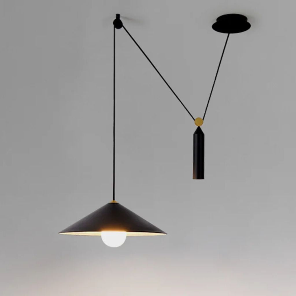 Suspension Luminaire à Poulie Nordique Industrielle LED