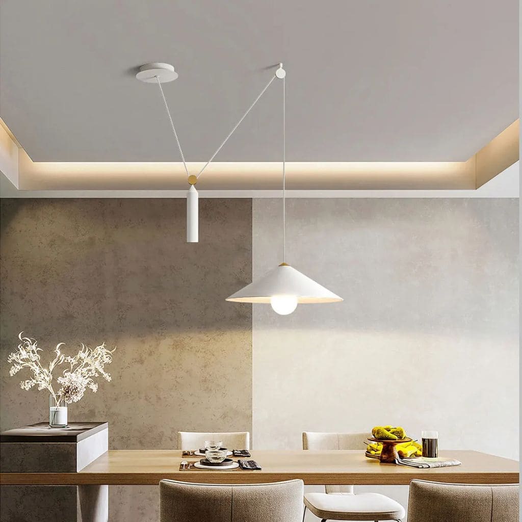 Suspension Luminaire à Poulie Nordique Industrielle LED
