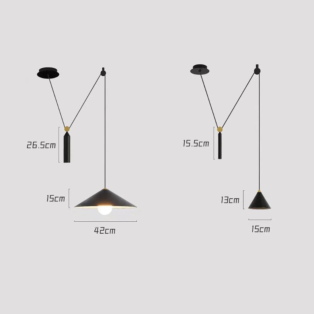 Suspension Luminaire à Poulie Nordique Industrielle LED