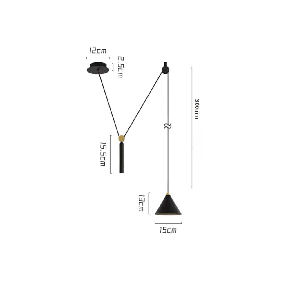 Suspension Luminaire à Poulie Nordique Industrielle LED