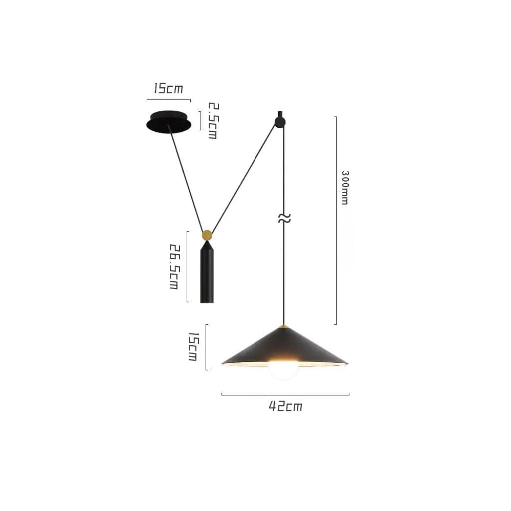 Suspension Luminaire à Poulie Nordique Industrielle LED