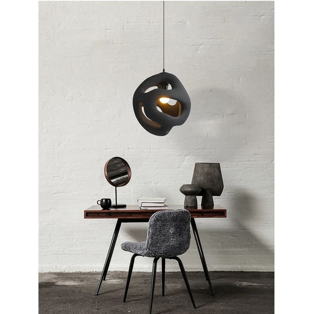 Suspension Lumineuse  au Style Wabi Sabi Artisanale