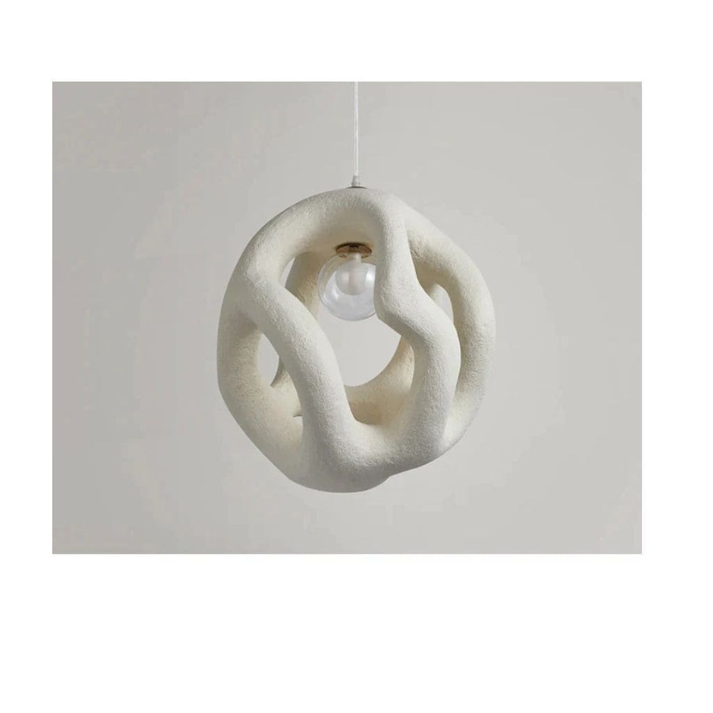 Suspension Lumineuse  au Style Wabi Sabi Artisanale