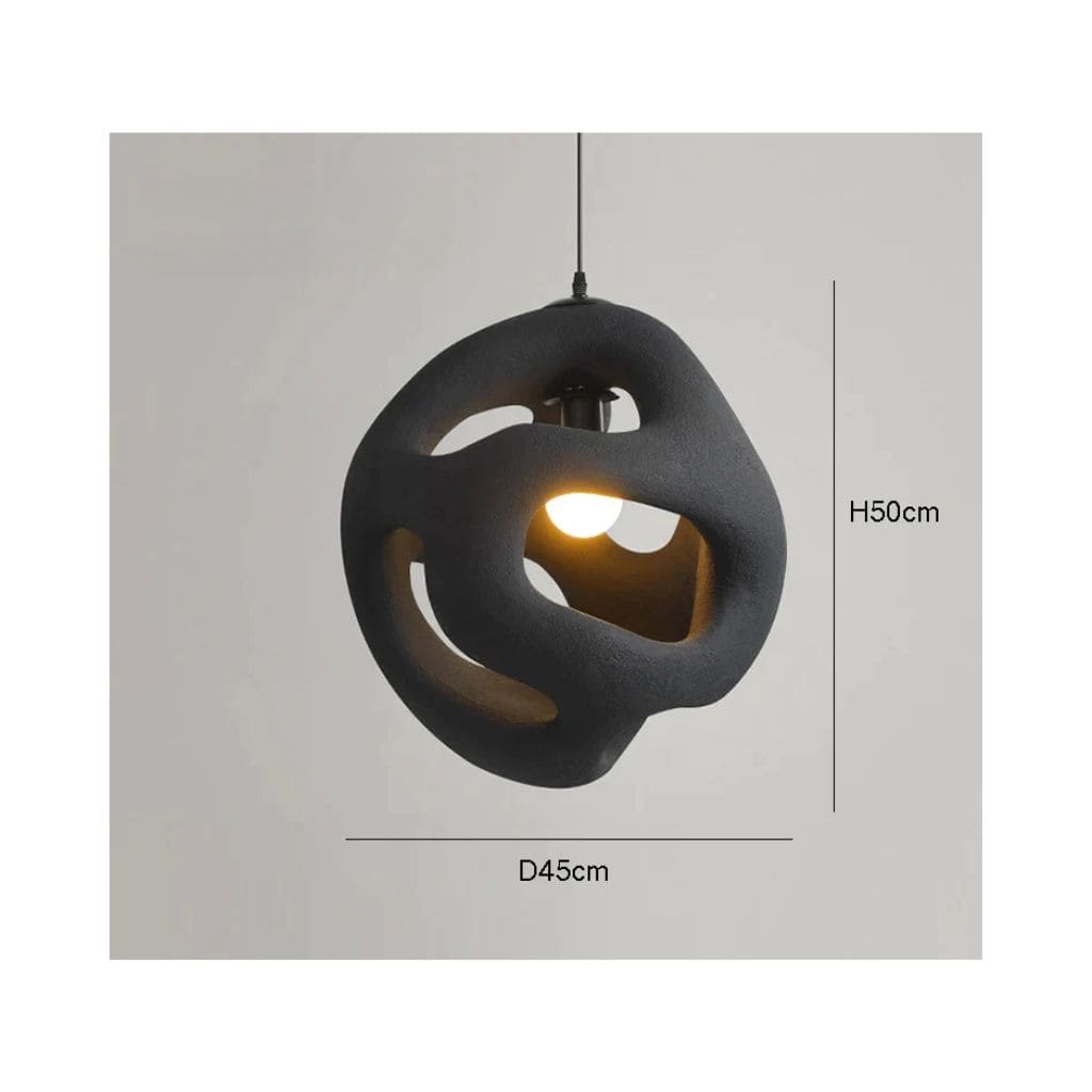Suspension Lumineuse  au Style Wabi Sabi Artisanale