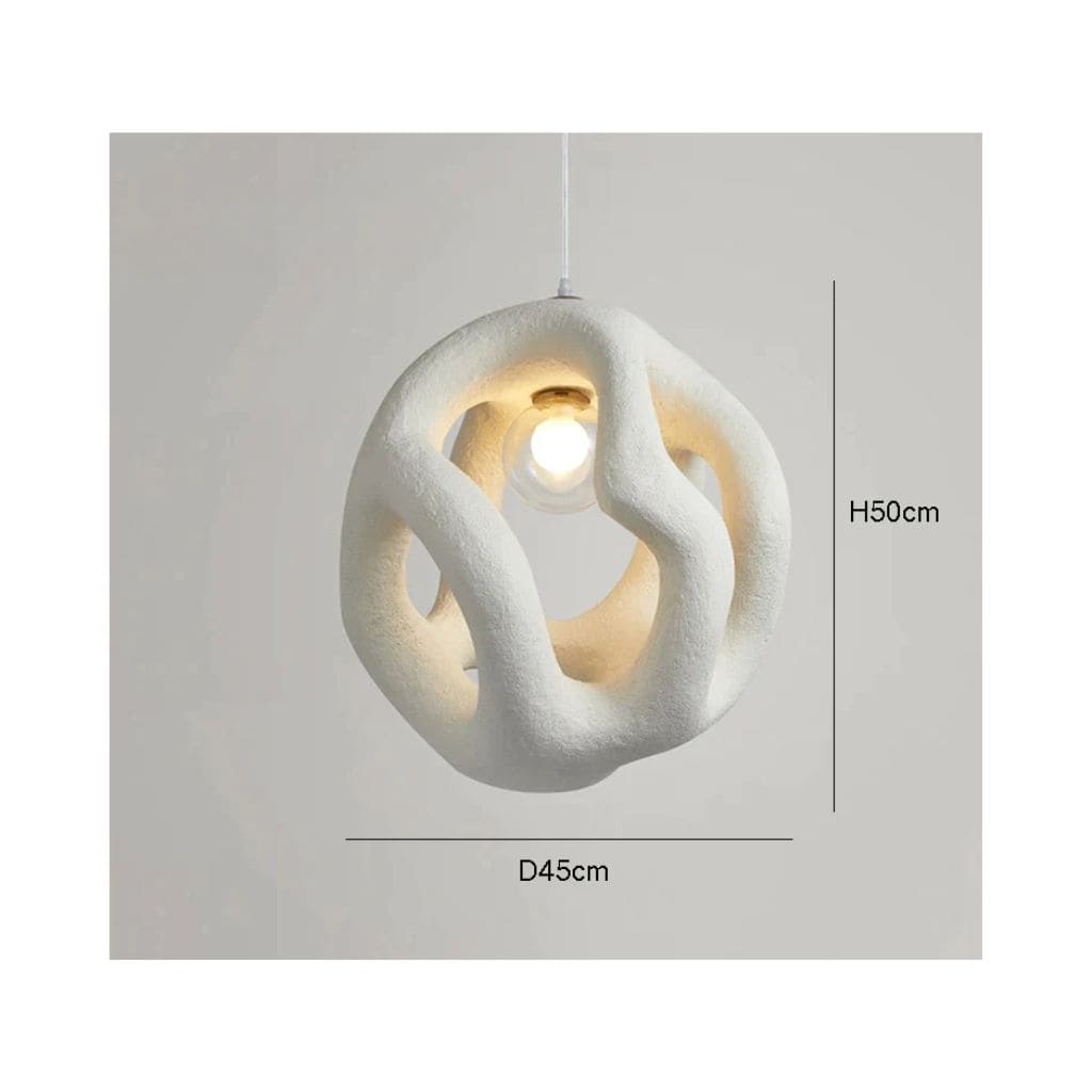 Suspension Lumineuse  au Style Wabi Sabi Artisanale